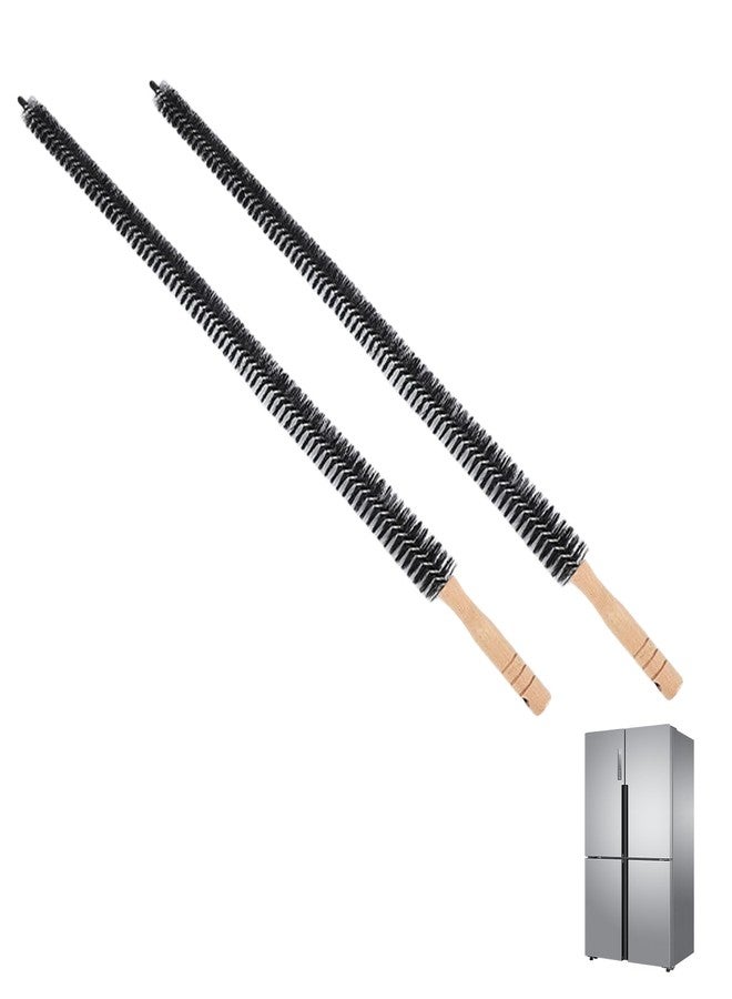 KEUYE Fridge Coil Cleaning Brush,29.5Inch Long Handle Coil Brush for Fridge,Crevice Stanless Steel Cleaning Brush,Bendable,2Pack - Image 1